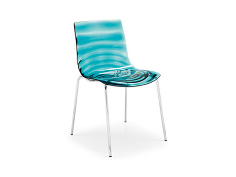 L'eau Stackable metal and plastic chair CS/1273 Calligaris