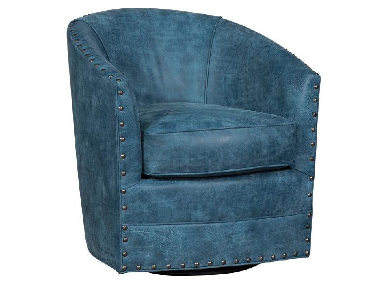 Queen Providence Leather Swivel Chair  Paolini